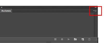 Cargar acciones photoshop